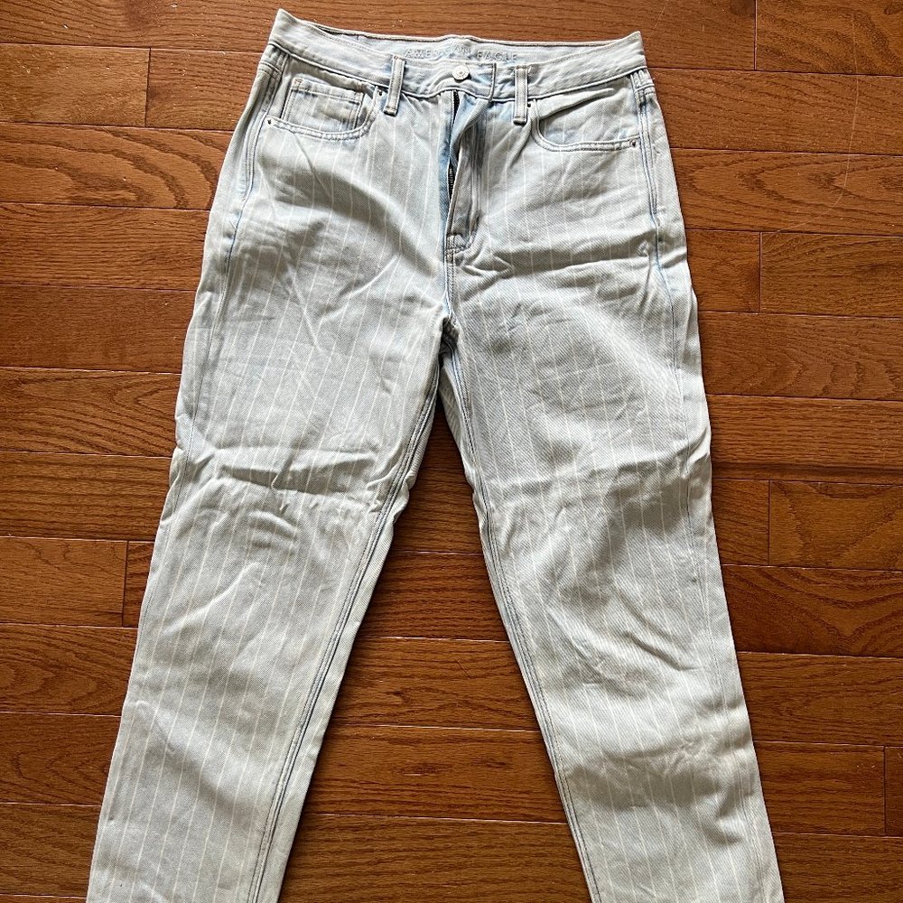 Light Denim with White Stripe Jean